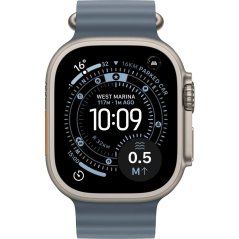 Apple Watch Ultra 3 GPS + Cellular 49mm Natural Titanium Case with Anchor Blue Ocean Band