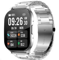 WG - Chytré hodinky WG AirFlexOne / smart watch / silwer