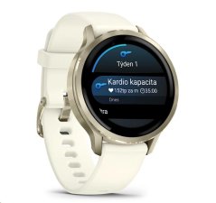Garmin Venu® 4 - 41 mm Lunar Gold / Bone silikonový řemínek