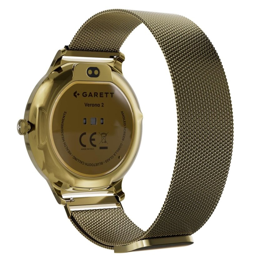 Garett Smartwatch Verona 2 zlatá MESH steel