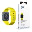 3mk Silicone Watch Strap pro Apple 42/44/45/49 mm Yellow