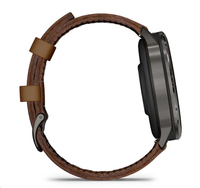 Garmin Venu 4 (45 mm) Slate / Černý silikonový řemínek a Hnědý kožený řemínek, EU