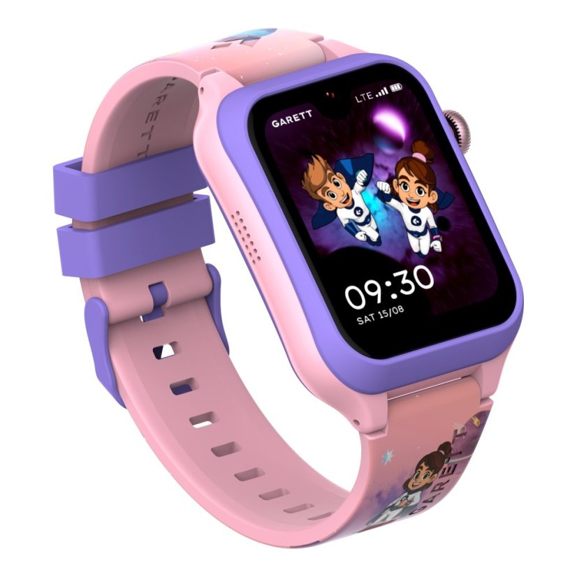 BAZAR - Garett Smartwatch Kids ESSA 2 AI 4G Pink - Poškozený obal (Komplet)