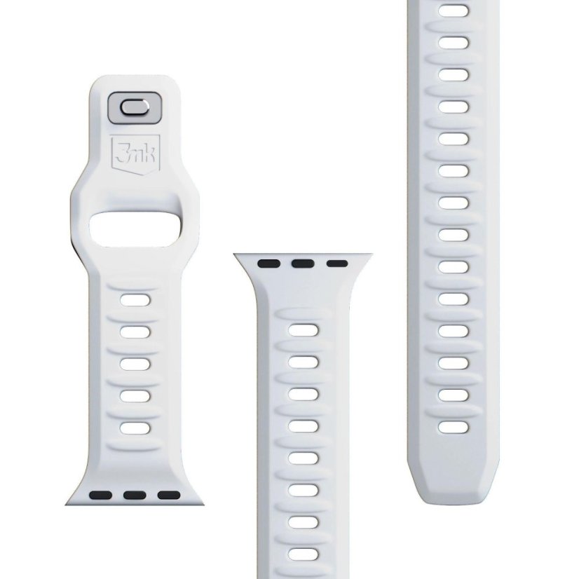 3mk Silicone Watch Strap pro Apple 38/40/41 mm White