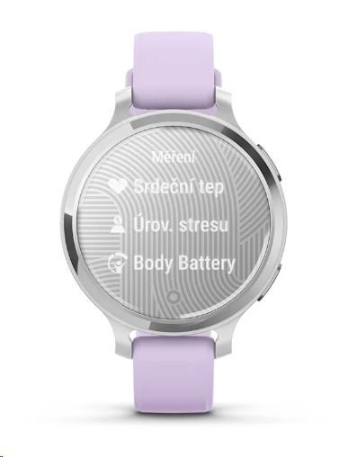 Garmin Lily 2 Active Silver Purple Jasmine silicon band, EU