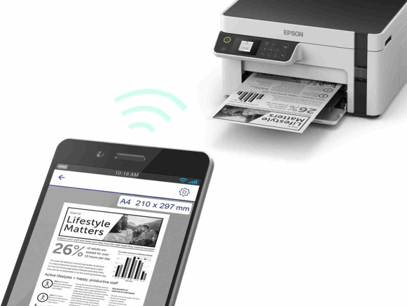 EPSON tiskárna ink EcoTank Mono M2120, 3in1,A4, 1200x2400dpi, 32ppm, USB, Wi-Fi,Záruka 5 let po registraci zdarma