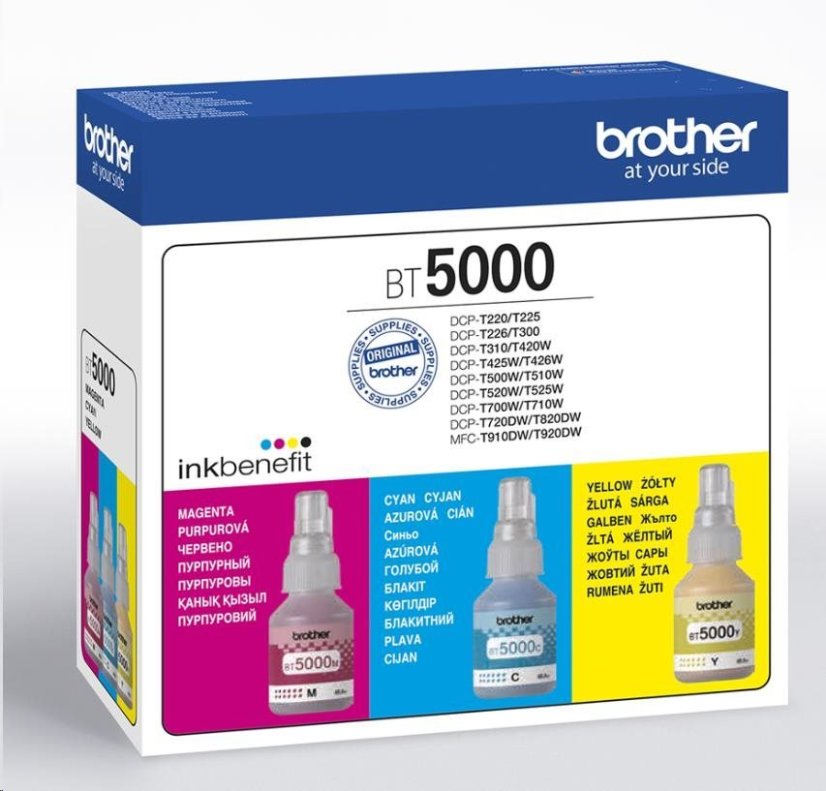 BROTHER INK BT-5000CLVAL cyan+magenta+yellow T3xx T4xx T5xx T7xx T9xx - cca 5000 - INKTANK
