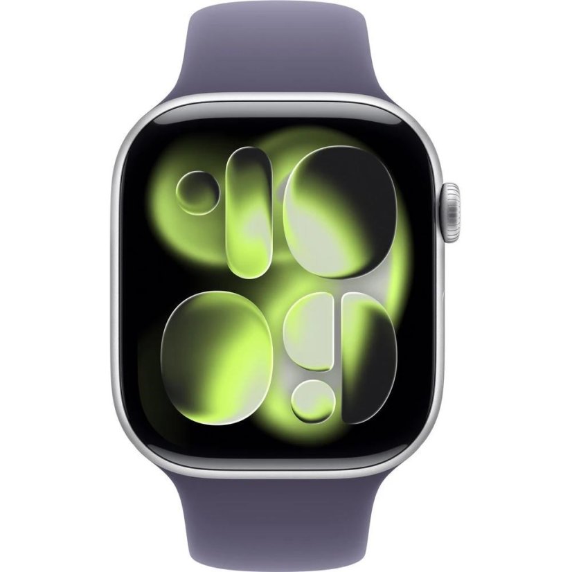 Apple Watch Series 11 GPS 42mm Silver Aluminium Case with Purple Fog Sport Band - S/M