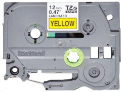 BROTHER TZE631S - kazeta TZ šířky 12mm, laminovaná TZE-631S, žlutá/černé písmo - 4metry