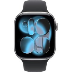 Apple Watch Series 11 GPS 46mm Space Grey Aluminium Case with Black Sport Band - M/L