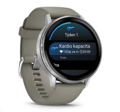 Garmin Venu® 4 - 45 mm Silver / Silver Gray silikonový řemínek