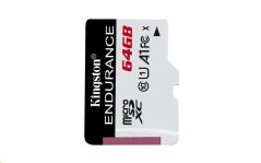 Kingston MicroSDXC karta 64GB microSD XC High Endurance, 95R Class 10 UHS-I U1