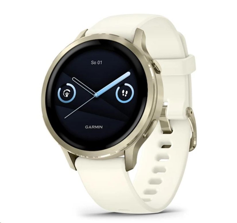 Garmin Venu® 4 - 41 mm Lunar Gold / Bone silikonový řemínek