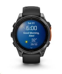 Garmin fenix® 8 – 47 mm, AMOLED, Slate grey a Černý silikonový řemínek, EU