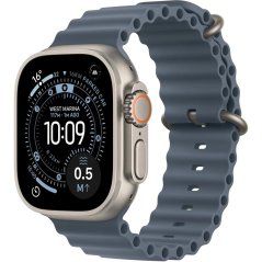 Apple Watch Ultra 3 GPS + Cellular 49mm Natural Titanium Case with Anchor Blue Ocean Band