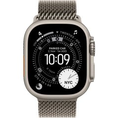 Apple Watch Ultra 3 GPS + Cellular 49mm Natural Titanium Case with Natural Titanium Milanese Loop - Large