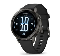 Garmin Venu® 4 - 41 mm Slate a Černý silikonový řemínek