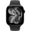 Apple Watch Series 11 GPS + Cellular 46mm Jet Black Aluminium Case with Black Sport Band - M/L