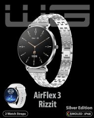 WG - Chytré hodinky WG AirFlex3 Rizz It, dámské, 2x řemínek, stříbrná