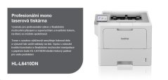 BROTHER tiskárna laserová mono HL-L6410DN - A4 50ppm 1200x1200 1GB 520listů LAN USB DUPLEX