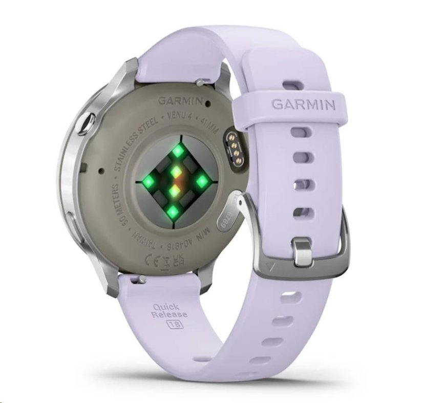 Garmin Venu® 4 - 41 mm Silver / Periwinkle silikonový řemínek
