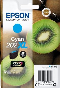 EPSON ink bar Singlepack "Kiwi" Cyan 202XL Claria Premium Ink 8,5 ml