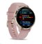 Garmin Venu® 3S, Nerezová luneta Soft Gold, pouzdro Dust Rose, silikonový řemínek