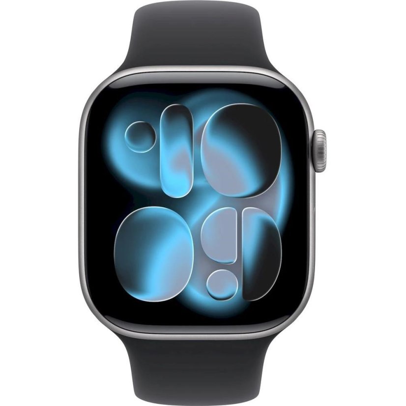 Apple Watch Series 11 GPS + Cellular 46mm Space Grey Aluminium Case with Black Sport Band - M/L