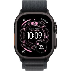 Apple Watch Ultra 3 GPS + Cellular 49mm Black Titanium Case with Black Alpine Loop - Large