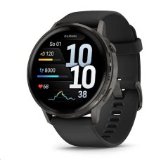 Garmin Venu® 4 - 45 mm Slate a Černý silikonový řemínek