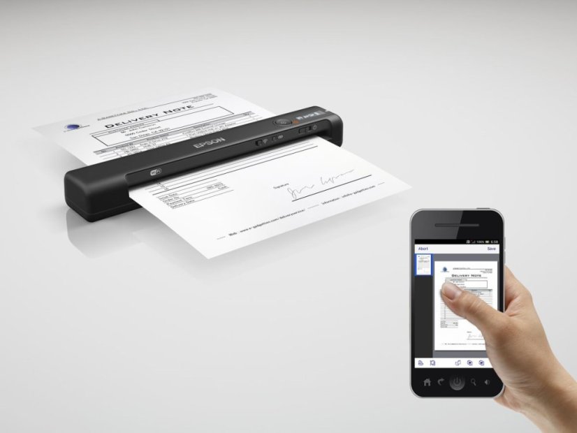 EPSON skener WorkForce ES-60W, A4, 600x600dpi, USB 2.0, Wi-Fi Direct