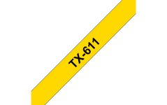Brother - TX-611, žlutá / černá (6mm)