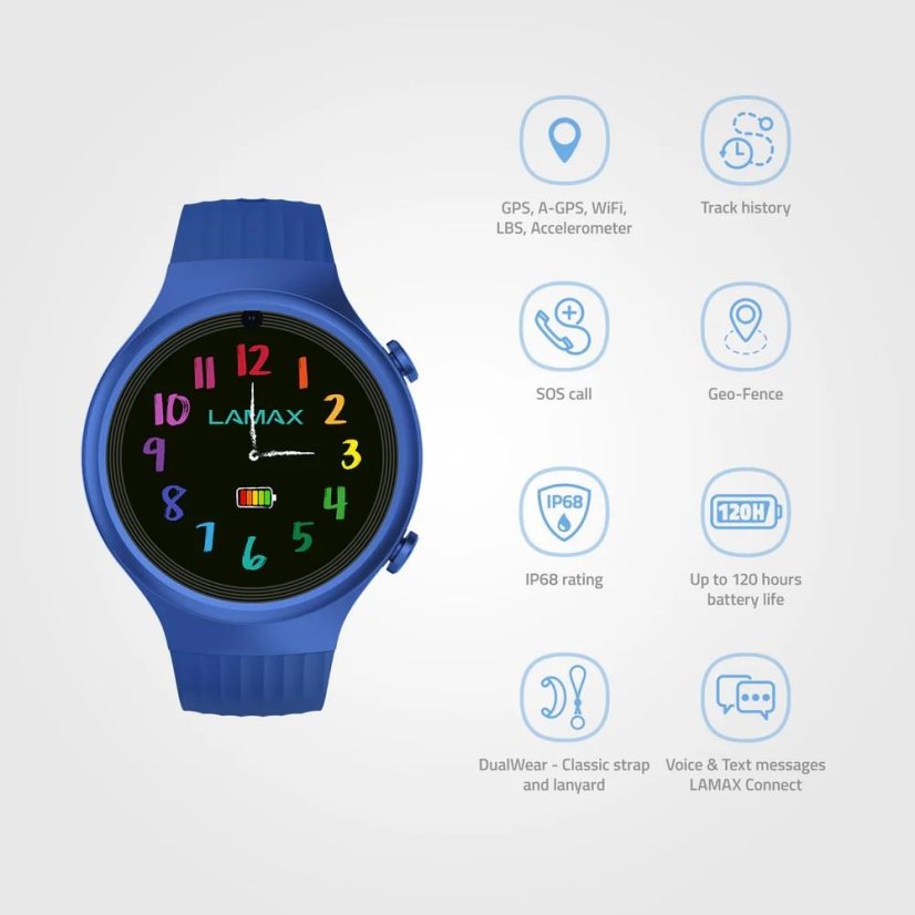 LAMAX WatchY4 Sport Blue