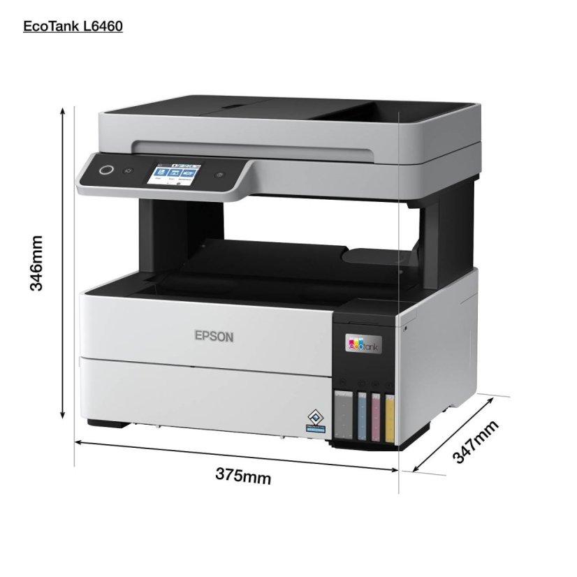 EPSON tiskárna ink EcoTank L6460, 3v1, A4, 1200x4800dpi, 37ppm, USB, Duplex,Záruka 5 let po registraci zdarma
