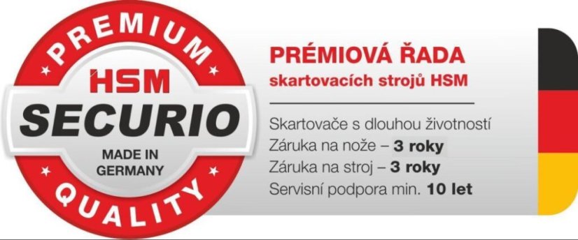 HSM SECURIO AF500 0,78x11 mm Skartovací stroj s podavačem dokumentů