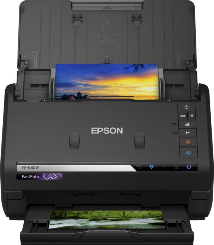 EPSON skener FastFoto FF-680W, A4, 600x600dpi, 24 bits Color Depth, USB 3.0, Wireless LAN
