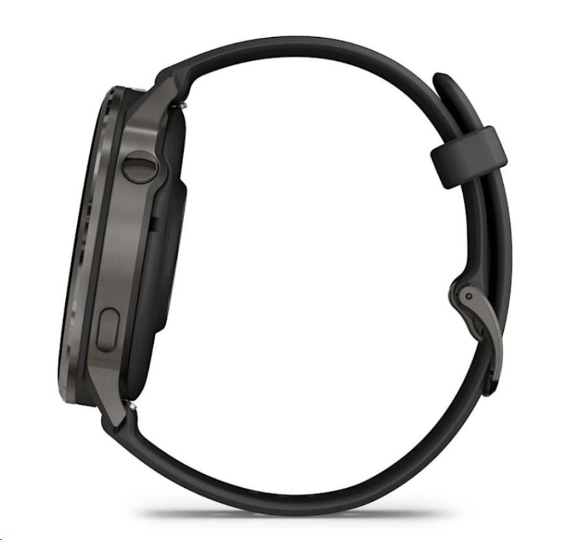 Garmin Venu® 4 - 45 mm Slate a Černý silikonový řemínek