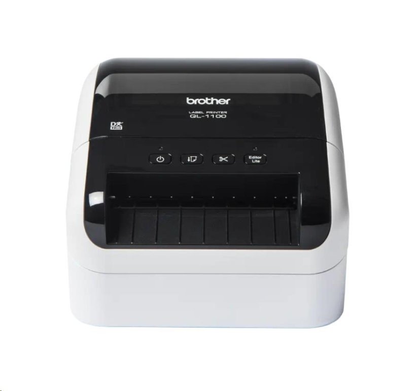 BROTHER tiskárna štítků QL-1110 - 101,6mm, termotisk, USB, WIFI, BT, LAN, Profesionální Tiskárna Štítků