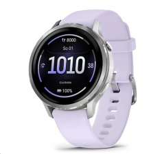 Garmin Venu® 4 - 41 mm Silver / Periwinkle silikonový řemínek