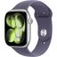 Apple Watch Series 11 GPS 42mm Silver Aluminium Case with Purple Fog Sport Band - S/M