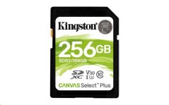 Kingston SDXC karta 256GB SecureDigital Canvas Select Plus (SDXC) 100R 85W Class 10 UHS-I