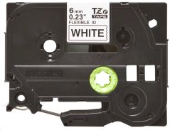 BROTHER TZEFX211 - kazeta TZ šířky 6mm, flexibilní páskou TZE-FX211, bílá/černé písmo