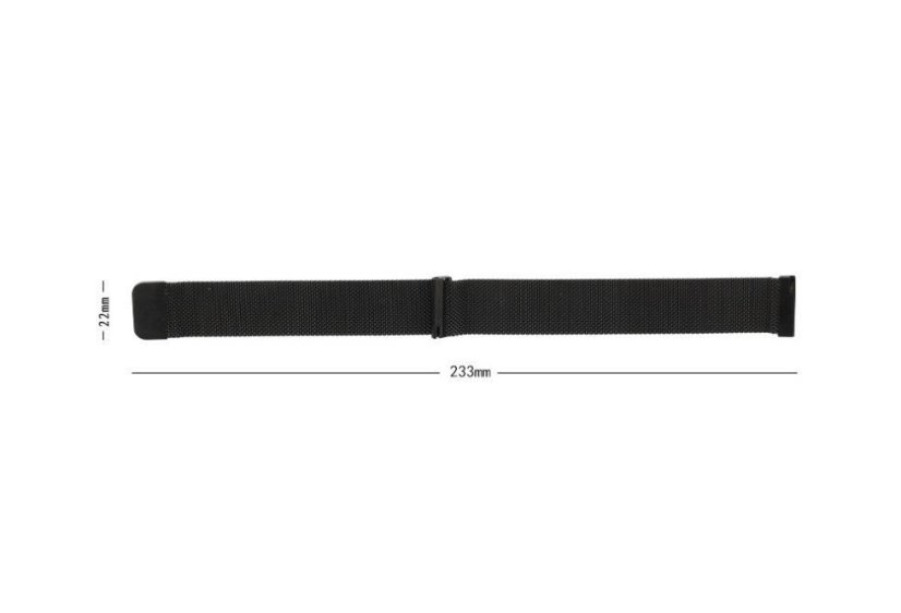 RhinoTech univerzální řemínek milánský tah Quick Release 22mm stříbrný