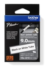 BROTHER smršťovací bužírka - HSE-221E bílá pro E300VP H300 H500 E550 P700 P750 D800 P900 P950 - 9,0 mm/ 1,6-5,4 / 3:1