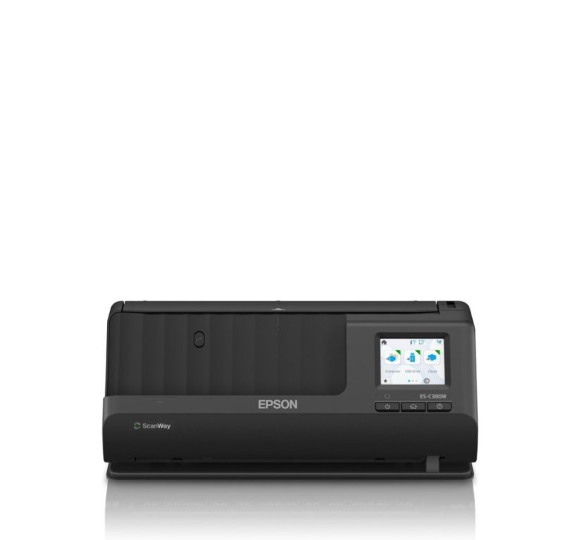 EPSON skener ES-C380W, A4, 600x600dpi, USB, Wi-Fi (direct), Display