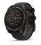 Garmin - fenix 8 Solar Sapphire - 47 mm - Carbon Gray DLC Titanium with Black | Pebble Gray Silicone Band, EU