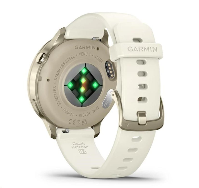 Garmin Venu® 4 - 41 mm Lunar Gold / Bone silikonový řemínek