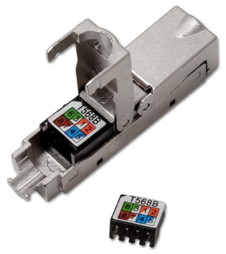 Spojka vodotěsná STP RJ45, Cat5E, Cat6, Cat6A, krytí IP68