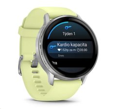 Garmin Venu® 4 - 45 mm Silver / Citron silikonový řemínek