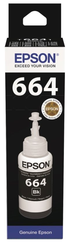 EPSON ink čer T6641 Black ink container 70ml pro L100/L200/L550/L1300/L355/365
